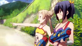 Sanae und Rikka am Strand