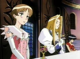 beim k�nglichen Abendessen d�mpelt Hitomi vor sich hin