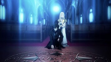 Kiritsugu und Irisviel beschw�ren Saber herauf