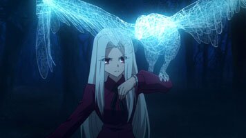 Irisviel greift Kirei an