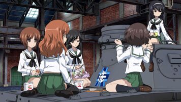 Mittagessen auf dem Panzer