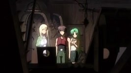 Keiichi und die anderen sind in den Schrein des Oyashiro-sama eingebrochen