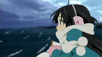 Mio am winterlichen Strand