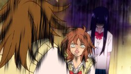 Sawako erschreckt Ayane und Chizuru