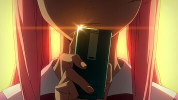 Yuno zeigt Yukki ihr Yukki-Handy