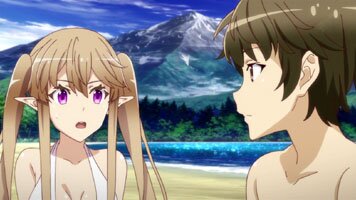 Myuser und Shin'ichi am Strand