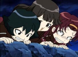 das Trio glaubt, gerade Nana in den Tod gest�rzt zu haben