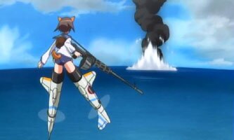 Yoshika sieht Warlock zusammen mit der Akagi untergehen