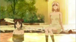 Satsuki und Arukueido im Onsen des Vergn�gungsparks