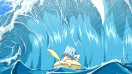 Koyomi hat im Schwimmbad ein unerwartetes Problem